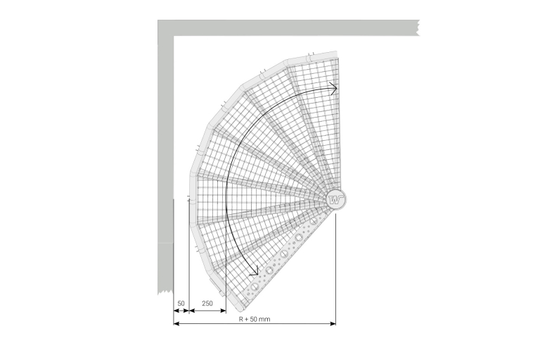 Distance to wall and tread depth