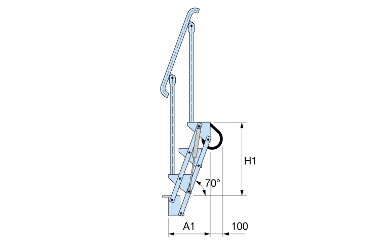 Folding staircase