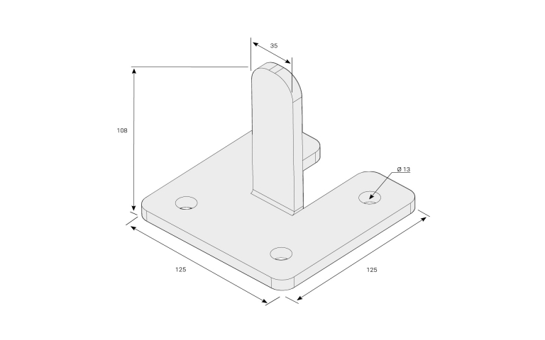 Fixing, Top Installation Single