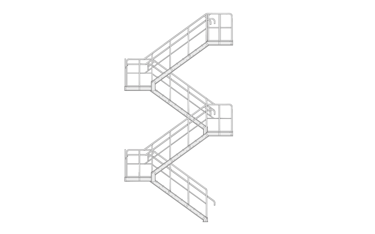 Multi-flight staircases