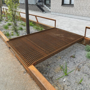 Flexibel gallerdurk corten