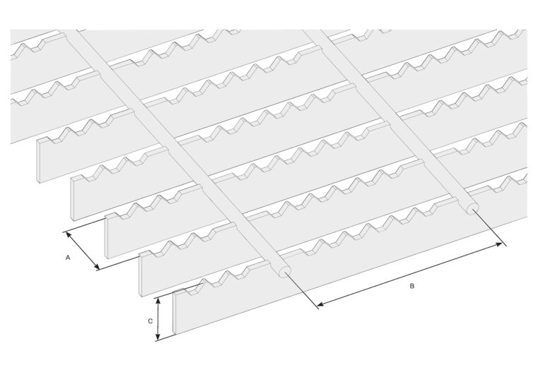 Serrated grating