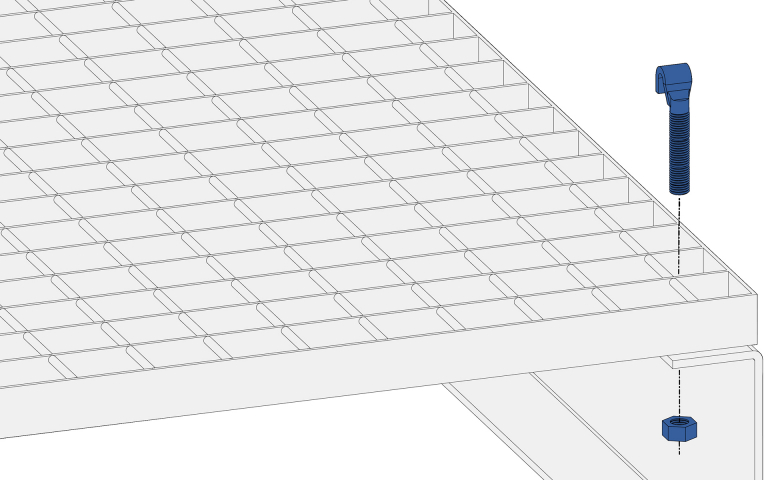 J hook for grating and A-type grating