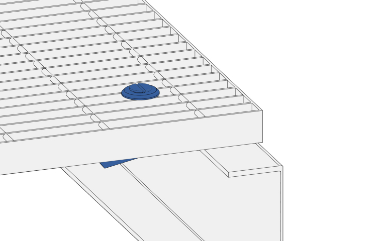 Clamp for close-mesh grating