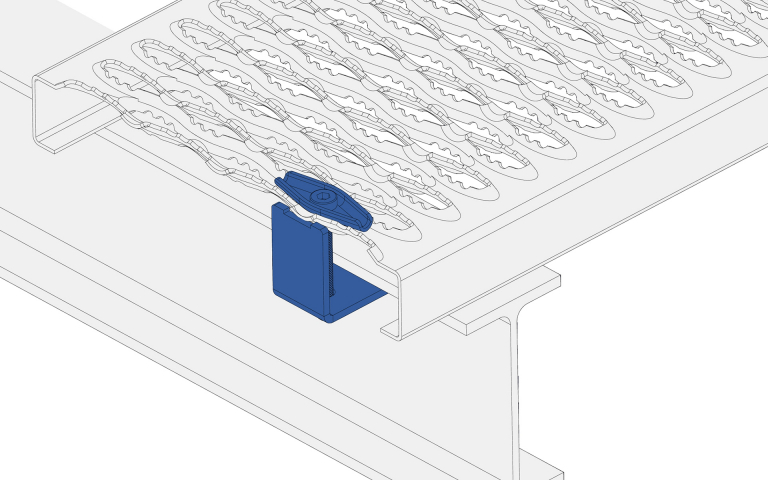 Clamp, Slit plank type flooring - 4 parts