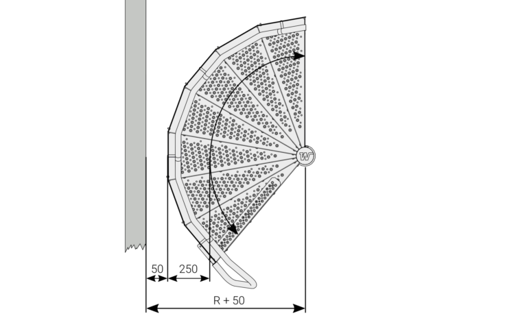 Distance to wall and tread depth